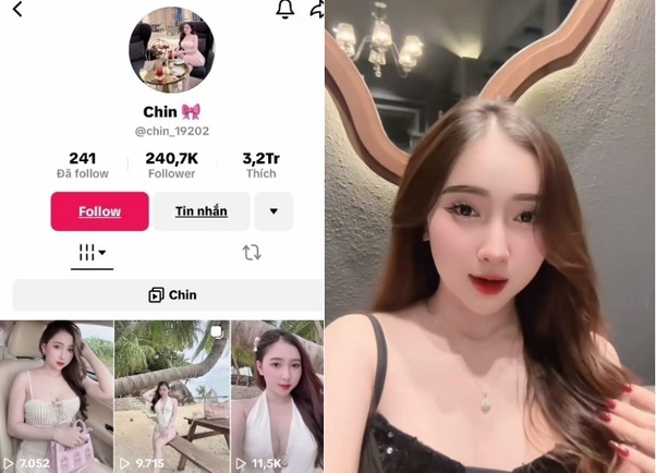 Nữ Tiktoker Chin địt cười tươi rói